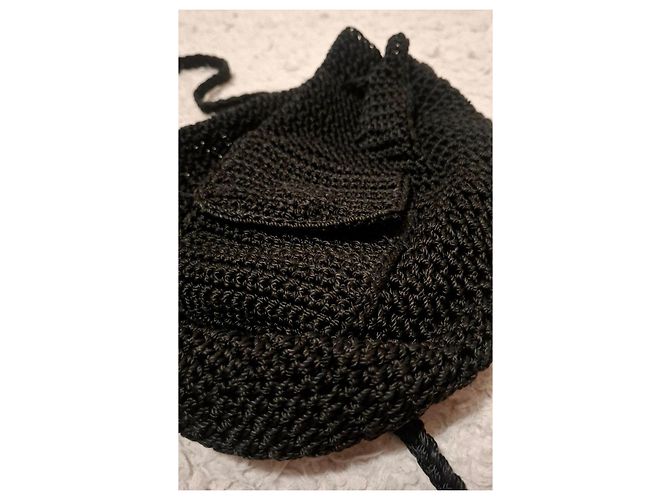 Autre Marque Schwarzer Häkel-Rucksack - Ansicht 7