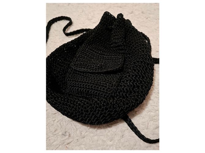 Autre Marque Schwarzer Häkel-Rucksack - Ansicht 8
