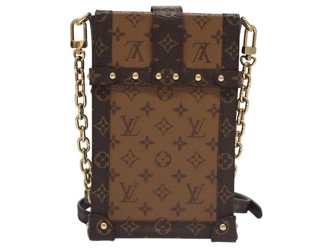 Louis Vuitton Vertikale Trunk Pochette aus Monogramm-Canvas Reverse Braun - Ansicht 2