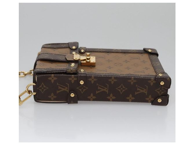 Louis Vuitton Vertikale Trunk Pochette aus Monogramm-Canvas Reverse Braun - Ansicht 4