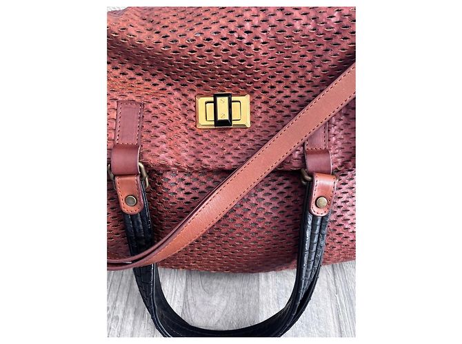 LANVIN 'REFLEX' Borsa Tote Pieghevole Marrone - vista 2