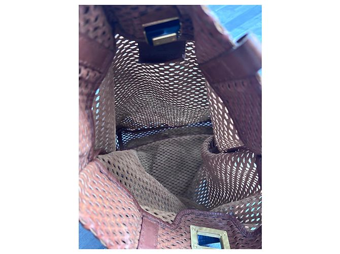 LANVIN 'REFLEX' Borsa Tote Pieghevole Marrone - vista 6