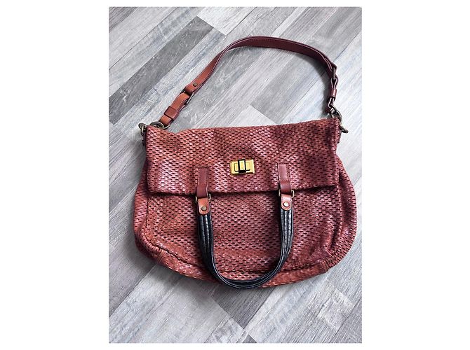 LANVIN 'REFLEX' Borsa Tote Pieghevole Marrone - vista 8