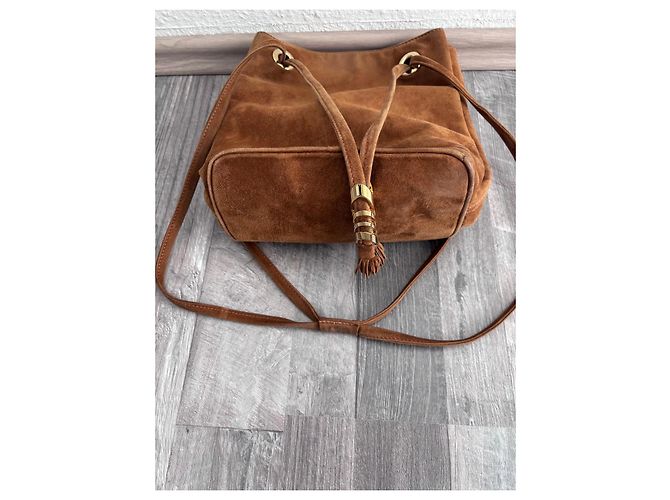 Bolsa de camurça Valentino Garavani Marrom - vista 2