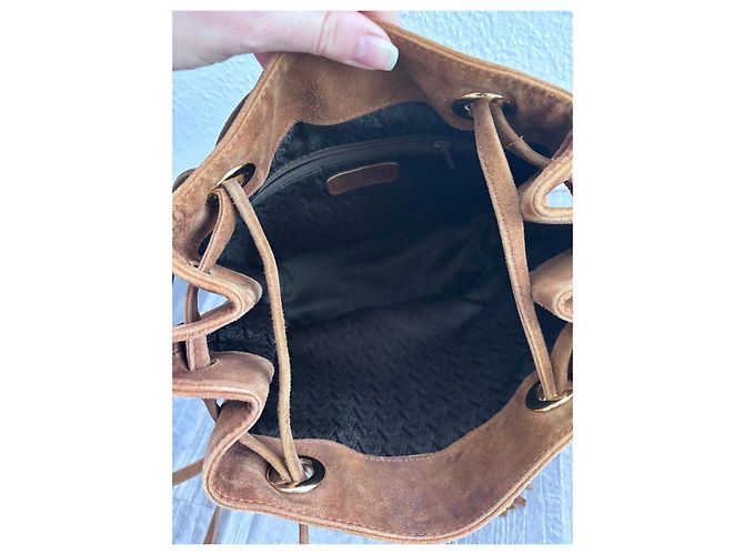 Bolsa de camurça Valentino Garavani Marrom - vista 5