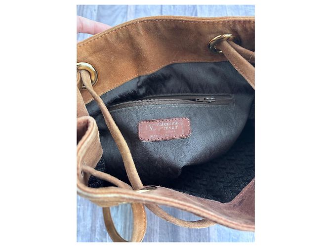 Bolsa de camurça Valentino Garavani Marrom - vista 6