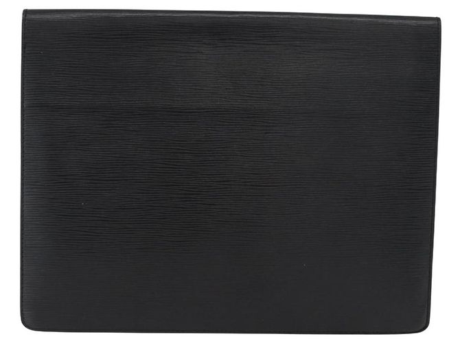 Louis Vuitton Porte-Documents Senateur Epi Leather Nero - vista 2