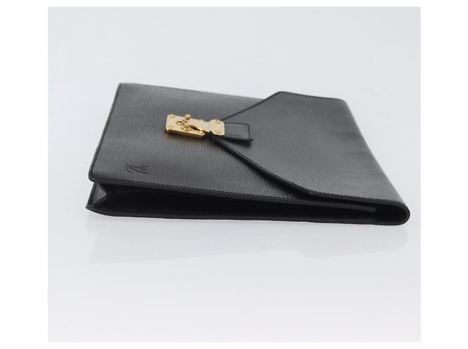 Louis Vuitton Porte-Documents Senateur Epi Leather Nero - vista 3