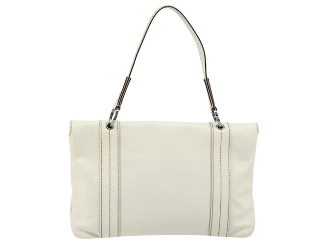 Gucci Vintage Leather Bianco - vista 2