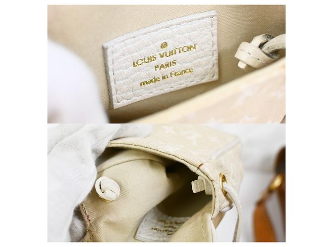 Pochette Monogram Mini in Tela Louis Vuitton Cancun Beige - vista 6