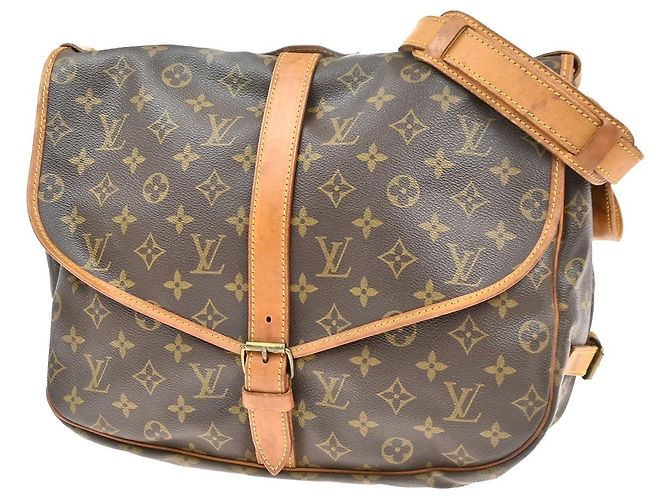 Louis Vuitton Saumur Monogram Canvas 35 Marrone - vista 2