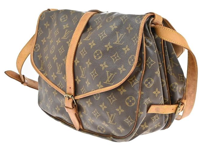 Louis Vuitton Saumur Monogram Canvas 35 Marrone - vista 3