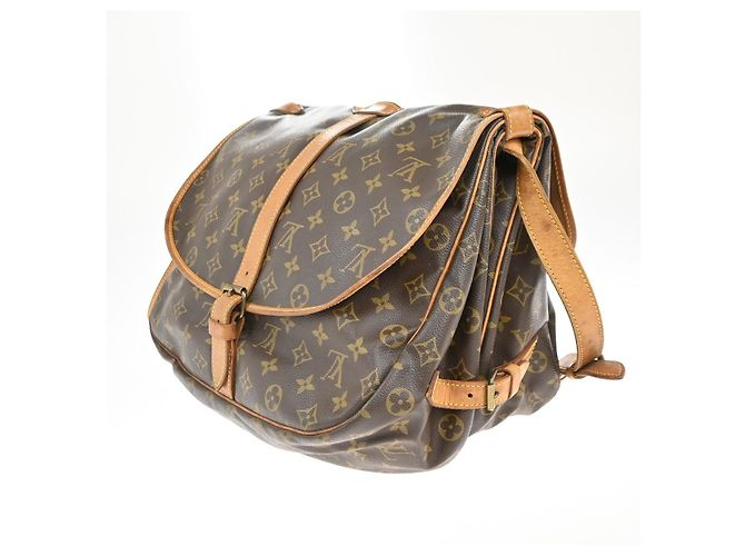 Louis Vuitton Saumur Monogram Canvas 35 Marrone - vista 4