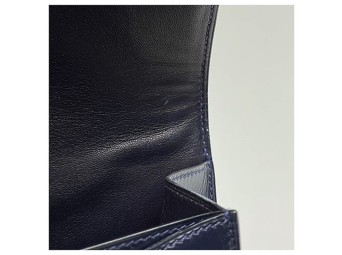Borsa Faco Second di Hermès in blu navy - vista 6