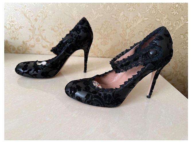 Décolleté Red Valentino in pelle nera Nero - vista 10