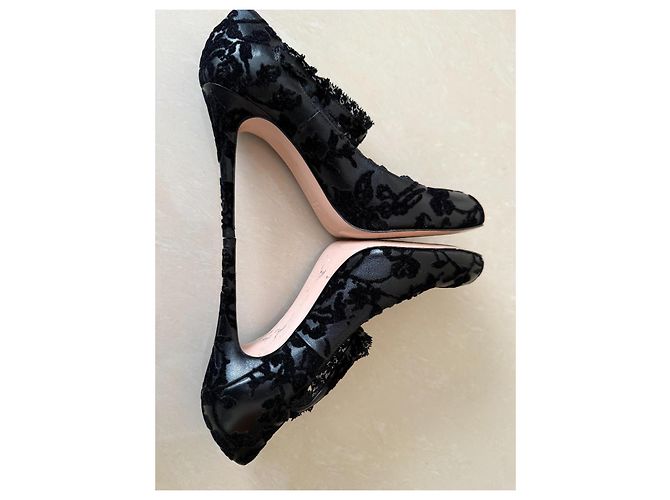 Décolleté Red Valentino in pelle nera Nero - vista 14