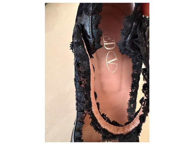 Décolleté Red Valentino in pelle nera Nero - vista 15