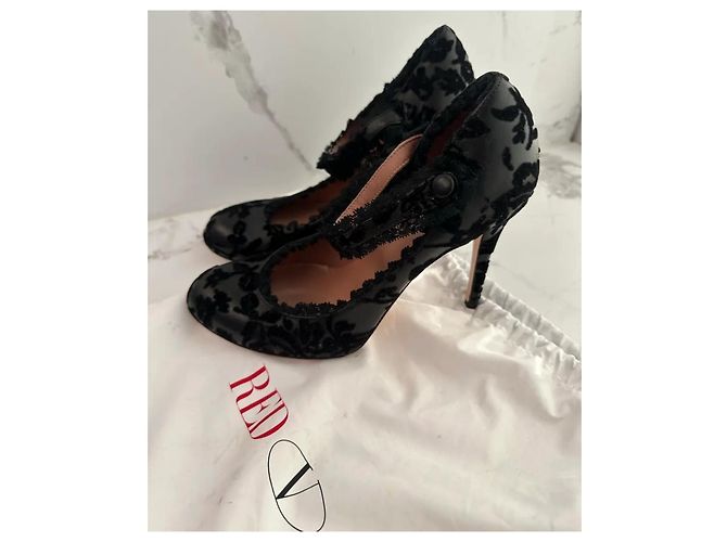 Décolleté Red Valentino in pelle nera Nero - vista 4