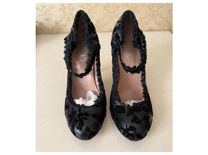 Décolleté Red Valentino in pelle nera Nero - vista 5