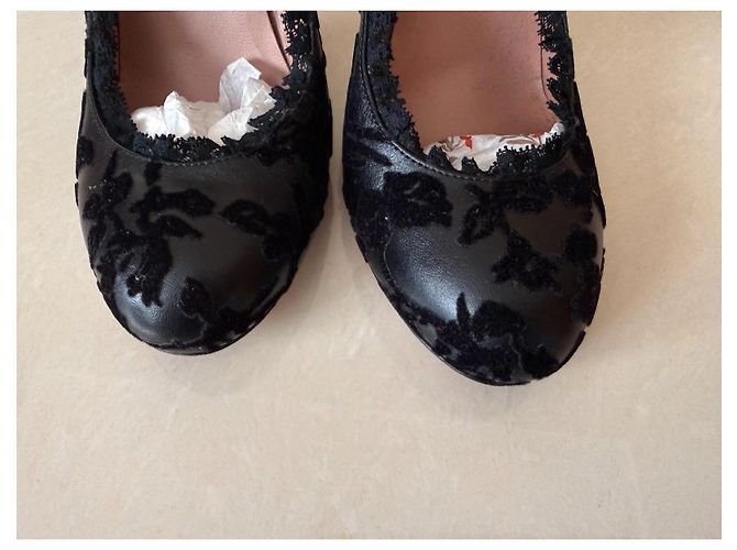Décolleté Red Valentino in pelle nera Nero - vista 6