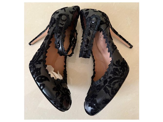 Décolleté Red Valentino in pelle nera Nero - vista 7
