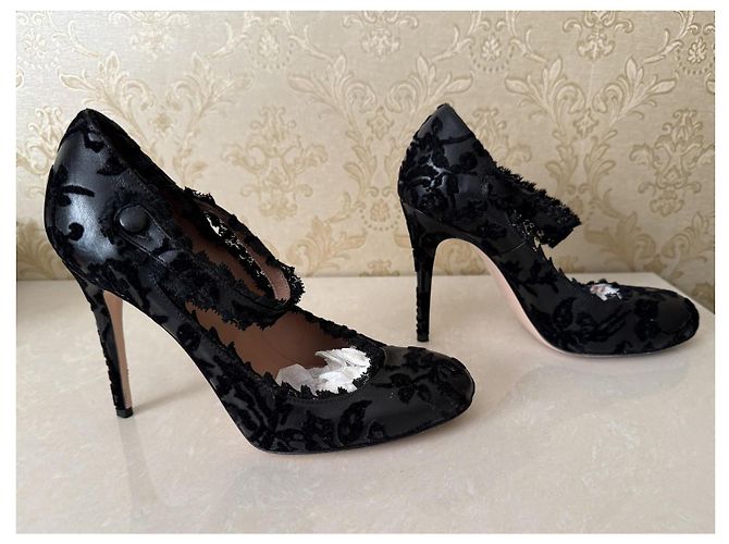 Décolleté Red Valentino in pelle nera Nero - vista 9