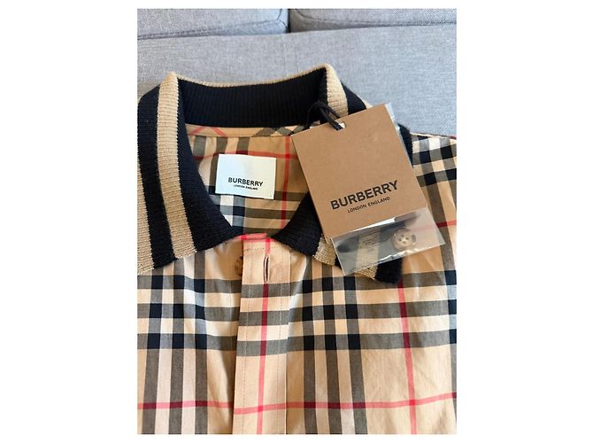 Camicia Burberry a Quadri Iconici Nero Rosso Beige - vista 3