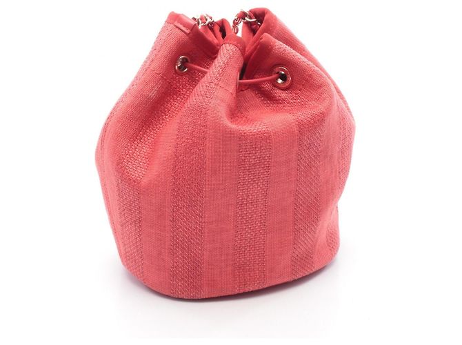 Borsa a Spalla Chanel Deauville Rosso - vista 2