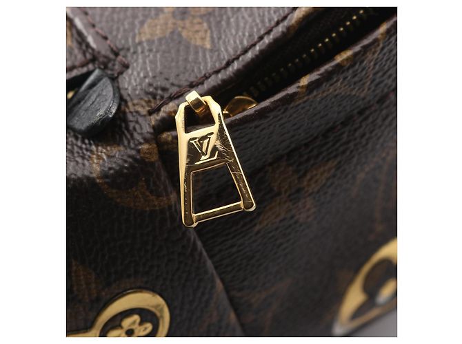 Zaino/borsa Louis Vuitton Palm Springs Mini Monogram Love Lock Marrone Multicolore - vista 10