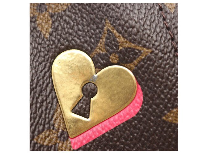 Zaino/borsa Louis Vuitton Palm Springs Mini Monogram Love Lock Marrone Multicolore - vista 6