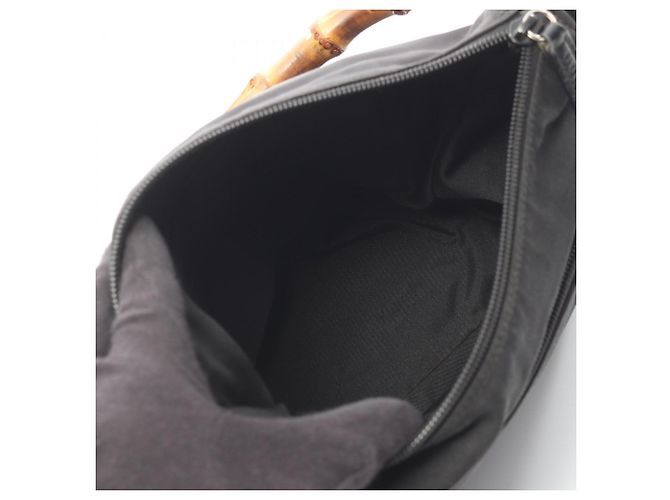 Bolso de Hombro Gucci Bamboo Negro - vista 3