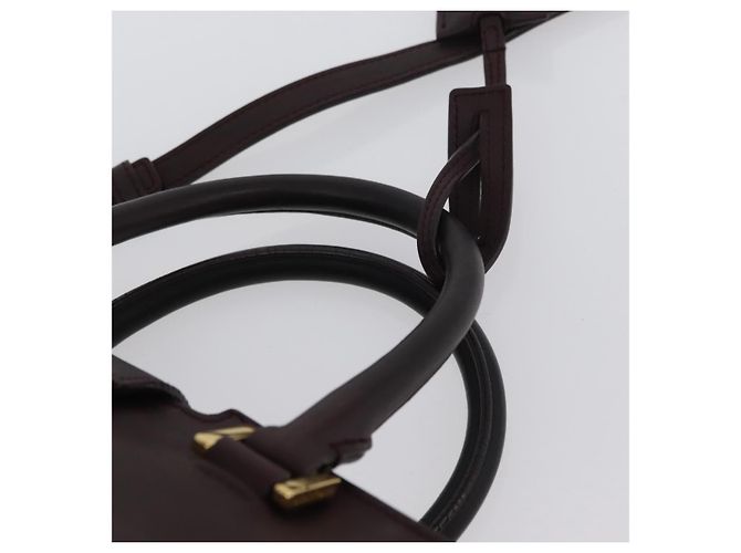 SAINT LAURENT petit cabas Borsa a mano in pelle 2 in 1 Viola Oro Auth BA11112 D'oro Porpora - vista 14