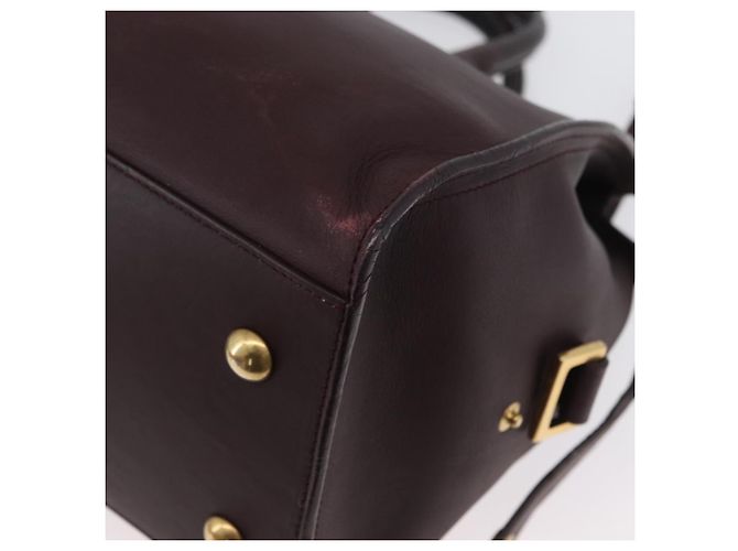 SAINT LAURENT petit cabas Borsa a mano in pelle 2 in 1 Viola Oro Auth BA11112 D'oro Porpora - vista 16