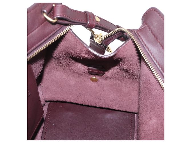 SAINT LAURENT petit cabas Borsa a mano in pelle 2 in 1 Viola Oro Auth BA11112 D'oro Porpora - vista 22