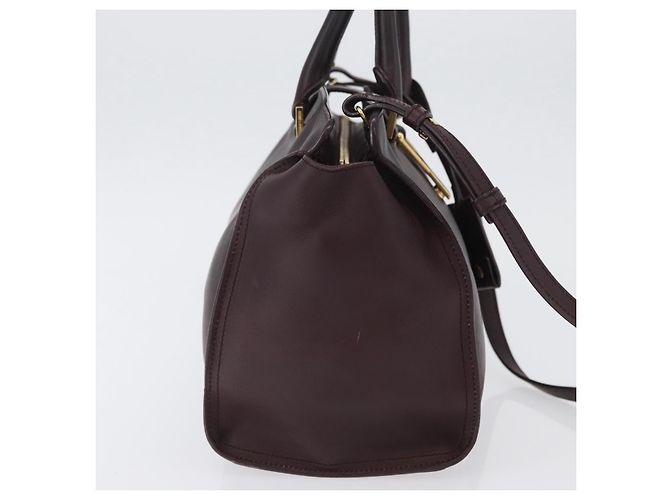 SAINT LAURENT petit cabas Borsa a mano in pelle 2 in 1 Viola Oro Auth BA11112 D'oro Porpora - vista 4
