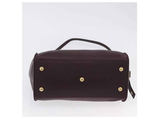 SAINT LAURENT petit cabas Borsa a mano in pelle 2 in 1 Viola Oro Auth BA11112 D'oro Porpora - vista 5