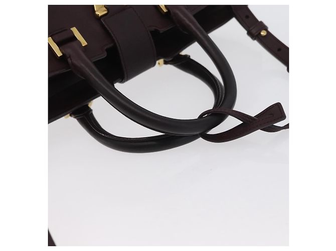 SAINT LAURENT petit cabas Borsa a mano in pelle 2 in 1 Viola Oro Auth BA11112 D'oro Porpora - vista 7