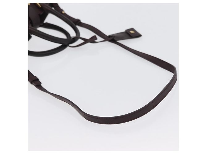 SAINT LAURENT petit cabas Borsa a mano in pelle 2 in 1 Viola Oro Auth BA11112 D'oro Porpora - vista 8