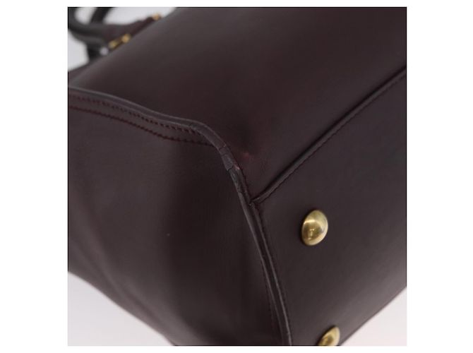 SAINT LAURENT petit cabas Borsa a mano in pelle 2 in 1 Viola Oro Auth BA11112 D'oro Porpora - vista 9