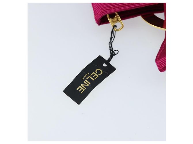 Pochette Circolare CÉLINE in Tela Rosa Oro Auth LNZ130 D'oro - vista 10