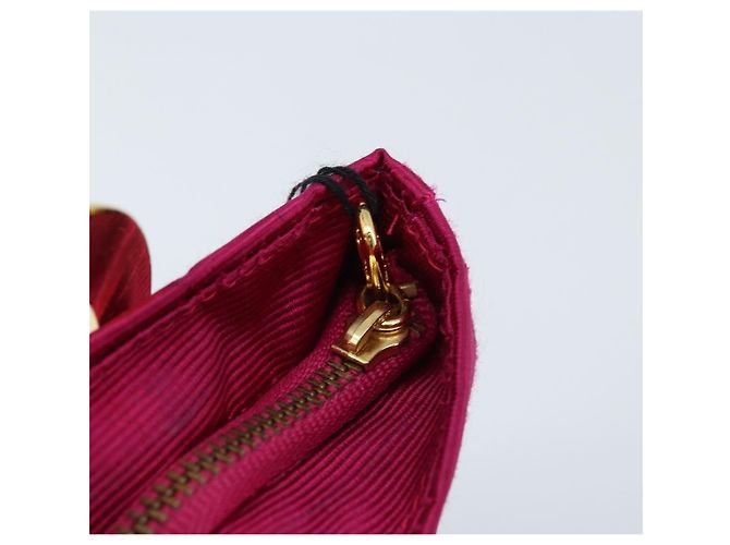Pochette Circolare CÉLINE in Tela Rosa Oro Auth LNZ130 D'oro - vista 17