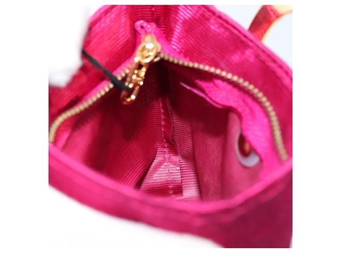 Pochette Circolare CÉLINE in Tela Rosa Oro Auth LNZ130 D'oro - vista 19