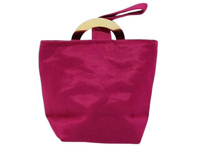 Pochette Circolare CÉLINE in Tela Rosa Oro Auth LNZ130 D'oro - vista 2