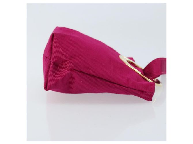 Pochette Circolare CÉLINE in Tela Rosa Oro Auth LNZ130 D'oro - vista 3