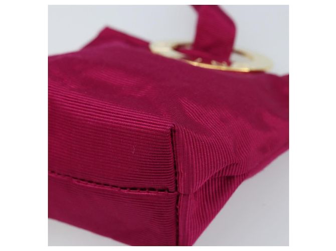 Pochette Circolare CÉLINE in Tela Rosa Oro Auth LNZ130 D'oro - vista 9