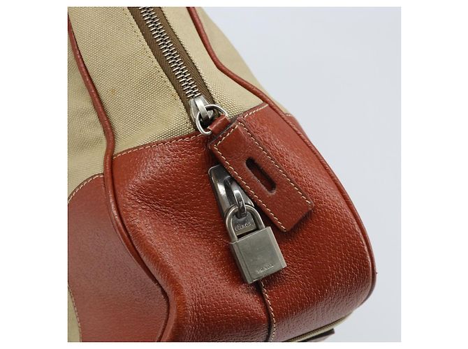 PRADA Tote Bag aus Canvas Beige Silber Authentisch ka2799 - Ansicht 19