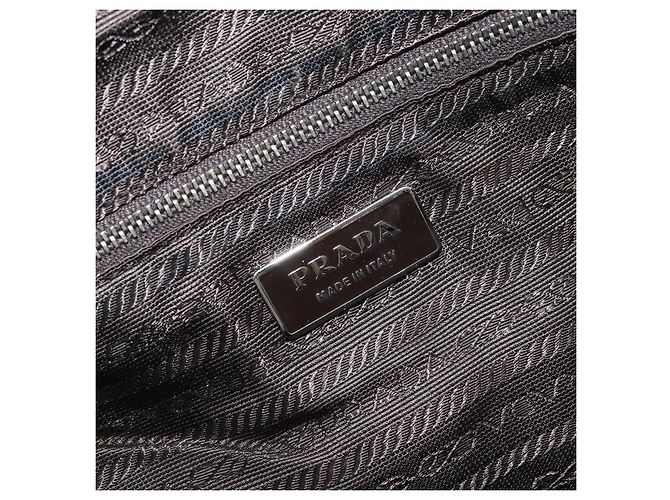 PRADA Tote Bag aus Canvas Beige Silber Authentisch ka2799 - Ansicht 20