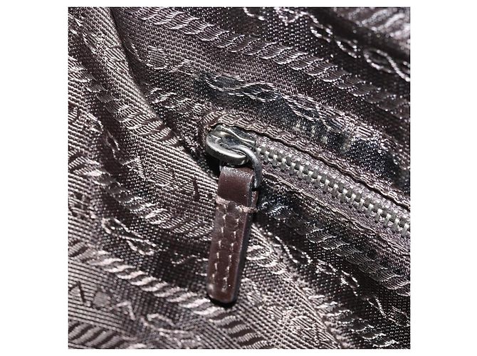 PRADA Tote Bag aus Canvas Beige Silber Authentisch ka2799 - Ansicht 23