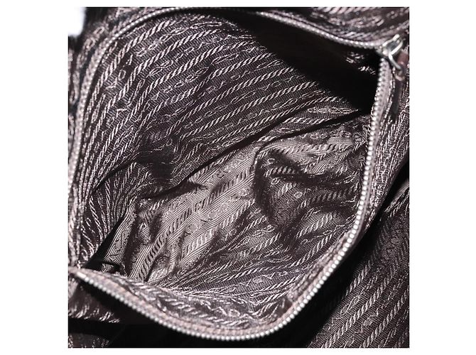 PRADA Tote Bag aus Canvas Beige Silber Authentisch ka2799 - Ansicht 24