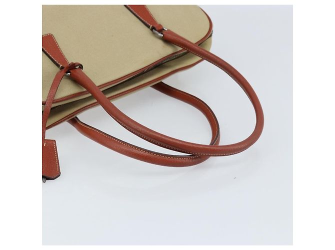 PRADA Tote Bag aus Canvas Beige Silber Authentisch ka2799 - Ansicht 7